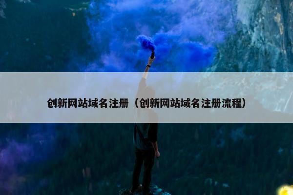 创新网站域名注册（创新网站域名注册流程）