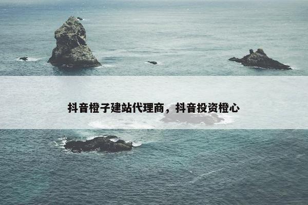 抖音橙子建站代理商，抖音投资橙心