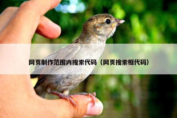 网页制作范围内搜索代码（网页搜索框代码）