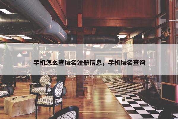 手机怎么查域名注册信息，手机域名查询