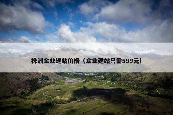 株洲企业建站价格（企业建站只需599元）