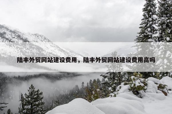 陆丰外贸网站建设费用，陆丰外贸网站建设费用高吗