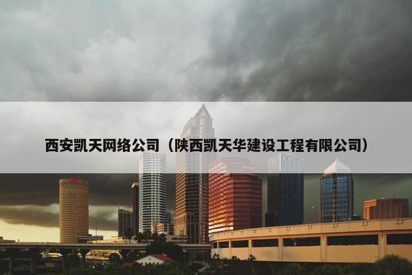 西安凯天网络公司（陕西凯天华建设工程有限公司）