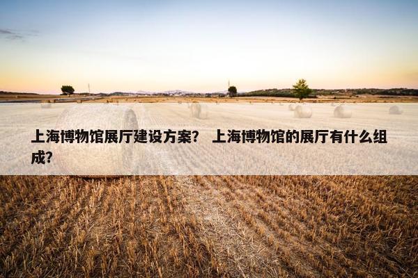 上海博物馆展厅建设方案？ 上海博物馆的展厅有什么组成？