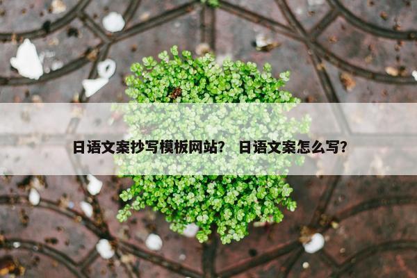 日语文案抄写模板网站？ 日语文案怎么写？