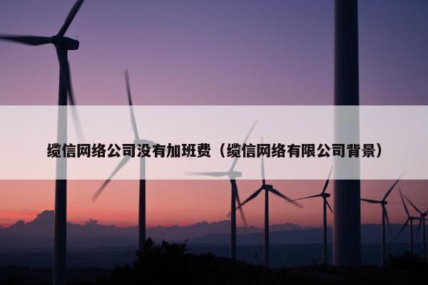 缆信网络公司没有加班费（缆信网络有限公司背景）