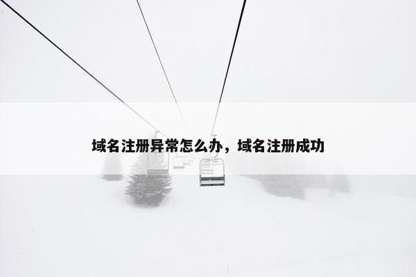 域名注册异常怎么办，域名注册成功