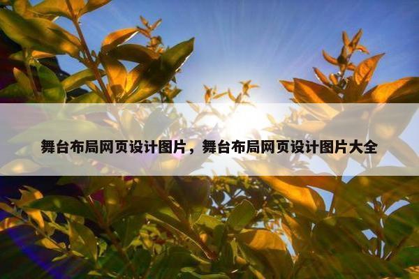 舞台布局网页设计图片，舞台布局网页设计图片大全