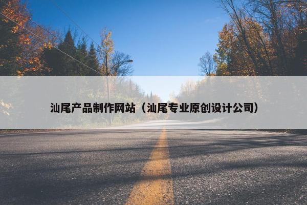 汕尾产品制作网站（汕尾专业原创设计公司）