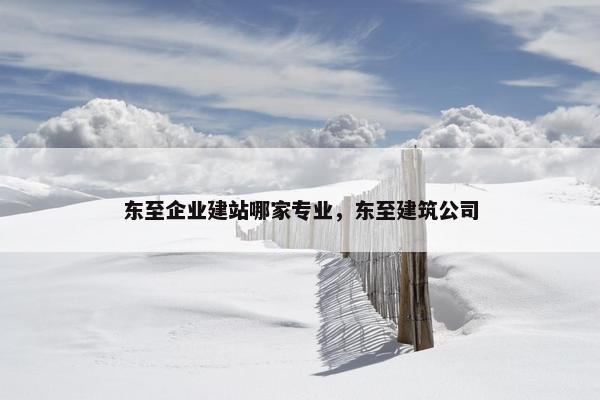 东至企业建站哪家专业，东至建筑公司