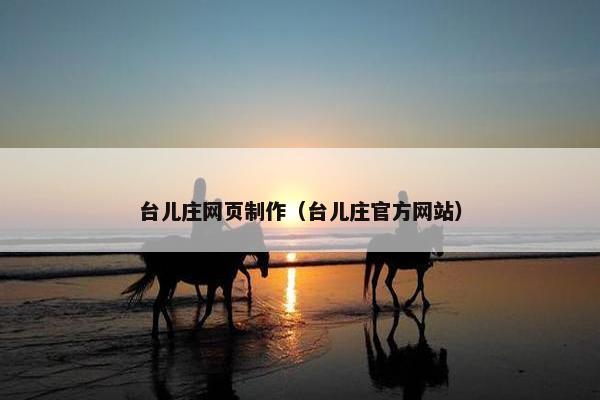 台儿庄网页制作（台儿庄官方网站）