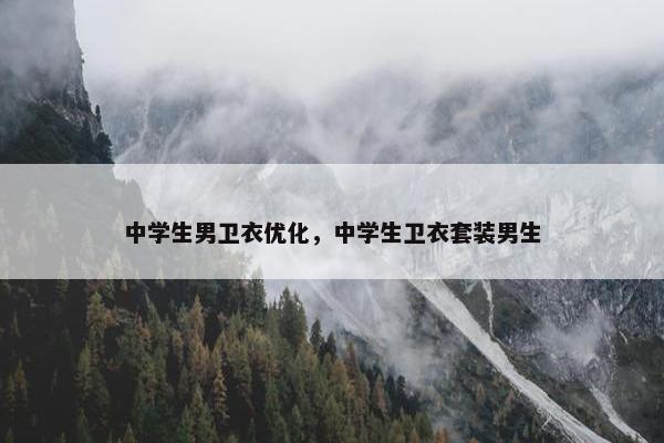 中学生男卫衣优化，中学生卫衣套装男生