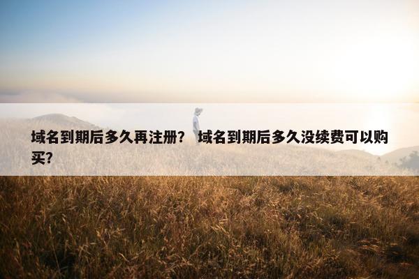 域名到期后多久再注册？ 域名到期后多久没续费可以购买？