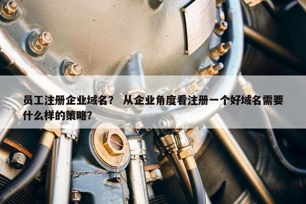 员工注册企业域名？ 从企业角度看注册一个好域名需要什么样的策略？