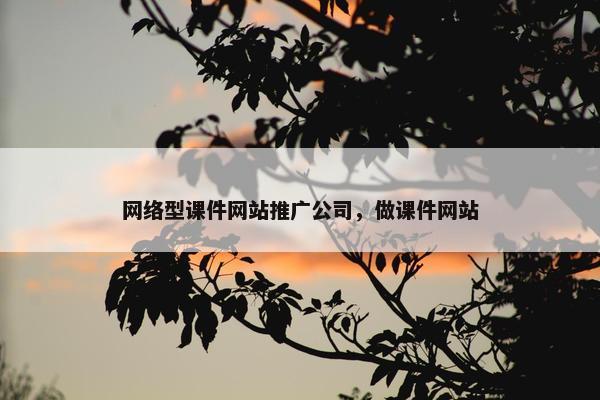 网络型课件网站推广公司，做课件网站