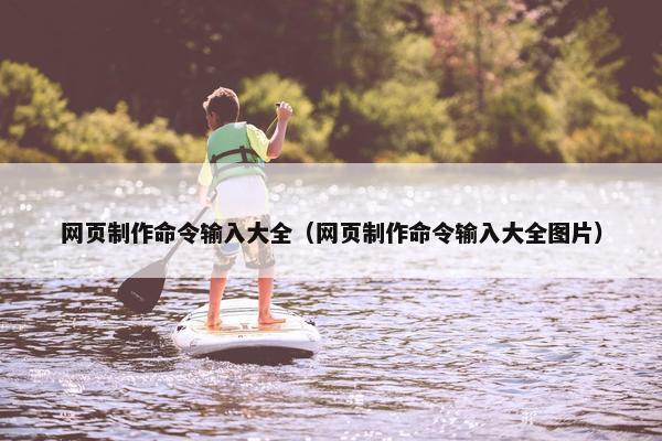 网页制作命令输入大全（网页制作命令输入大全图片）