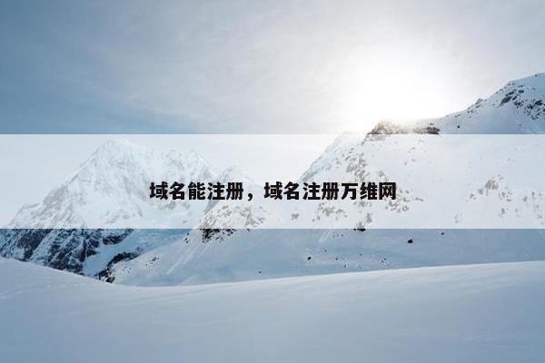 域名能注册，域名注册万维网