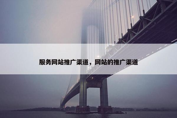 服务网站推广渠道，网站的推广渠道