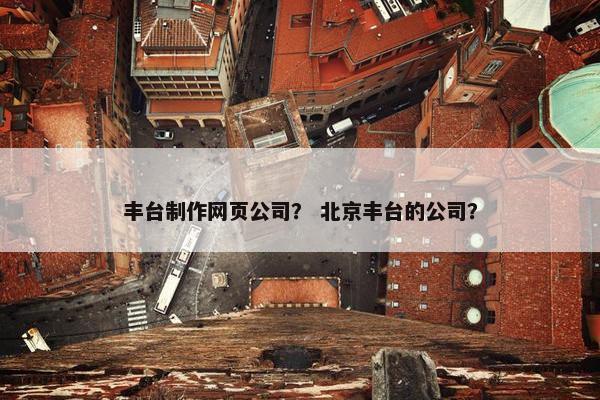 丰台制作网页公司？ 北京丰台的公司？