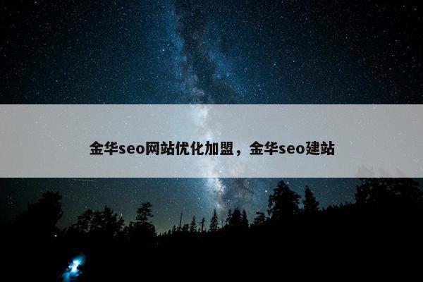 金华seo网站优化加盟，金华seo建站