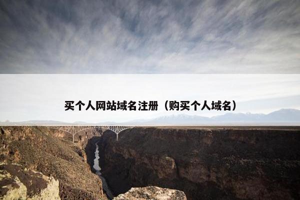 买个人网站域名注册（购买个人域名）