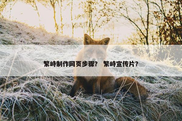繁峙制作网页步骤？ 繁峙宣传片？