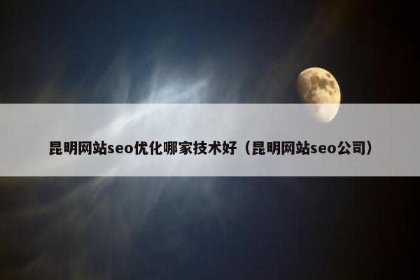 昆明网站seo优化哪家技术好（昆明网站seo公司）