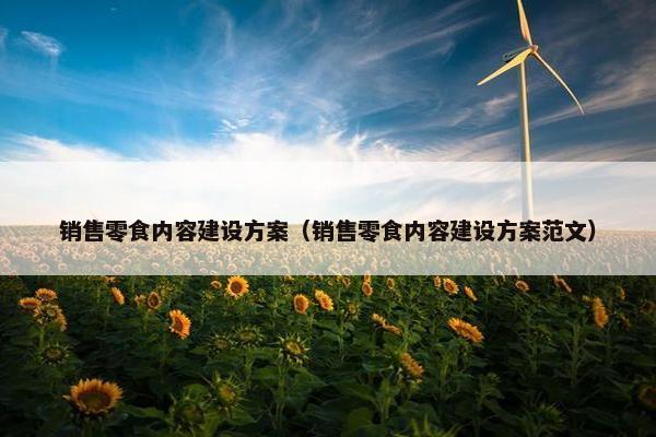 销售零食内容建设方案（销售零食内容建设方案范文）