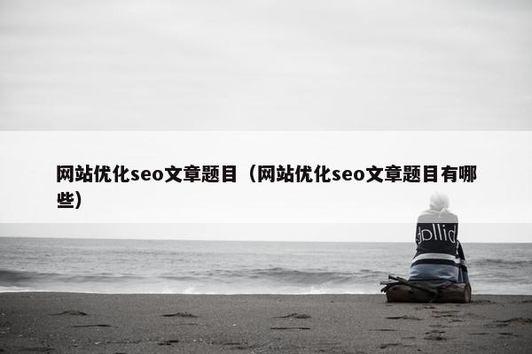 网站优化seo文章题目（网站优化seo文章题目有哪些）