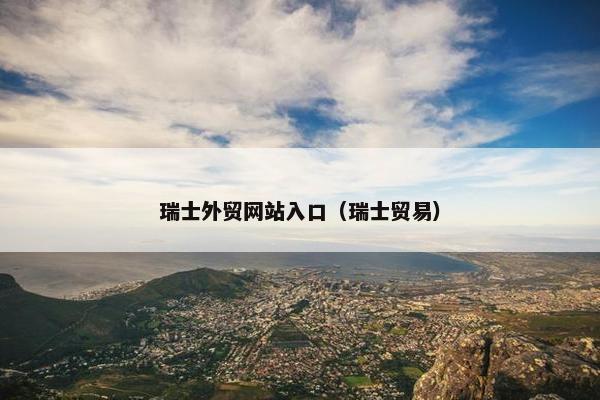 瑞士外贸网站入口（瑞士贸易）