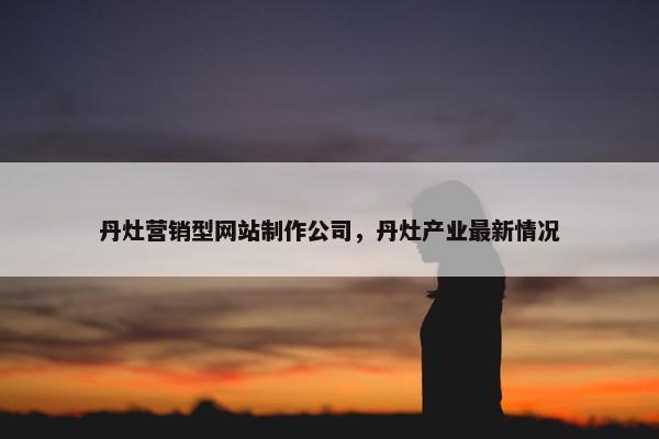 丹灶营销型网站制作公司，丹灶产业最新情况
