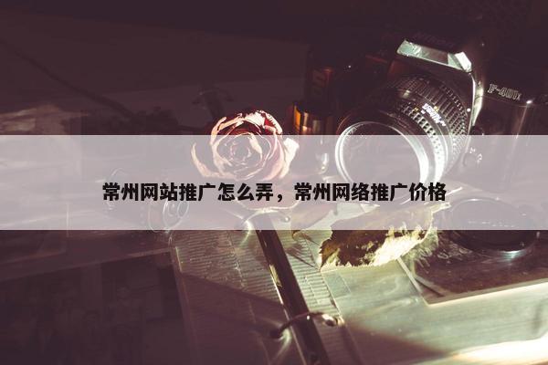 常州网站推广怎么弄，常州网络推广价格