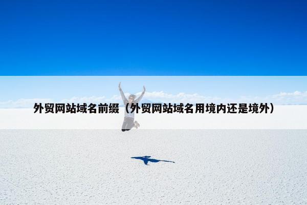 外贸网站域名前缀（外贸网站域名用境内还是境外）