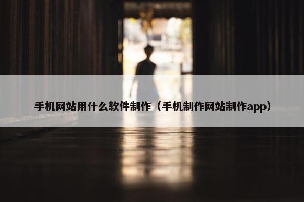 手机网站用什么软件制作（手机制作网站制作app）