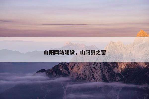 山阳网站建设，山阳县之窗