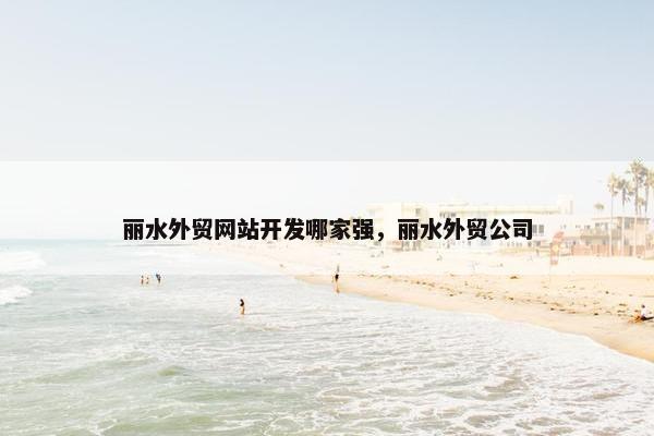 丽水外贸网站开发哪家强，丽水外贸公司