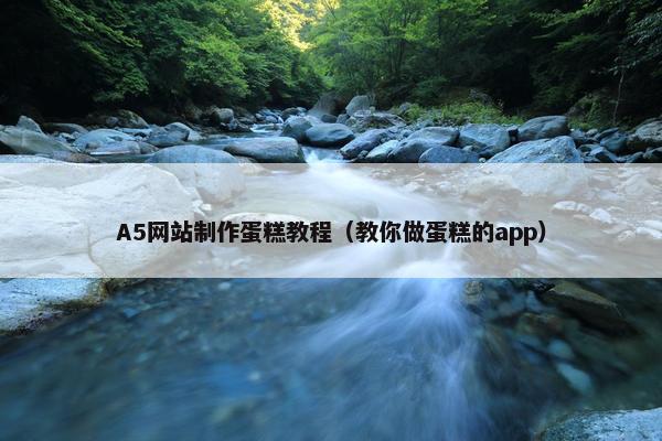 A5网站制作蛋糕教程（教你做蛋糕的app）