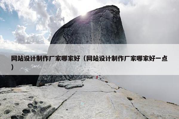 网站设计制作厂家哪家好（网站设计制作厂家哪家好一点）