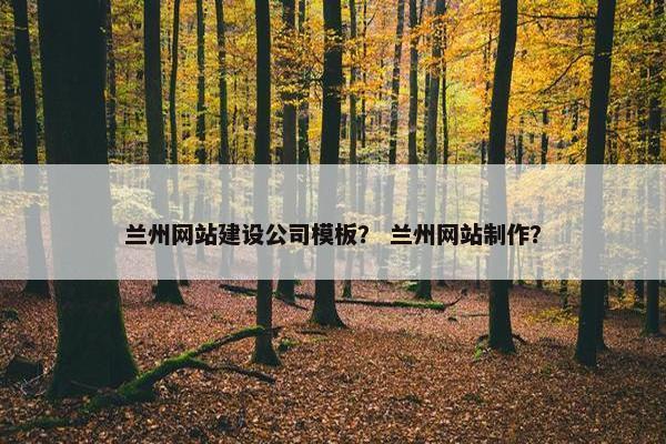 兰州网站建设公司模板？ 兰州网站制作？