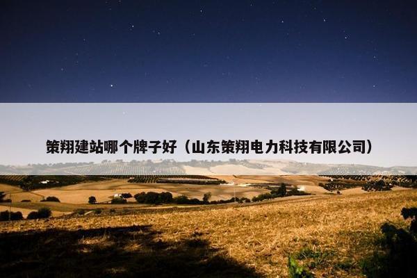 策翔建站哪个牌子好（山东策翔电力科技有限公司）