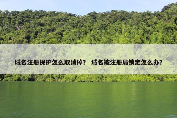 域名注册保护怎么取消掉？ 域名被注册局锁定怎么办？