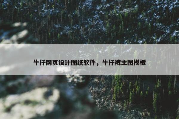 牛仔网页设计图纸软件，牛仔裤主图模板