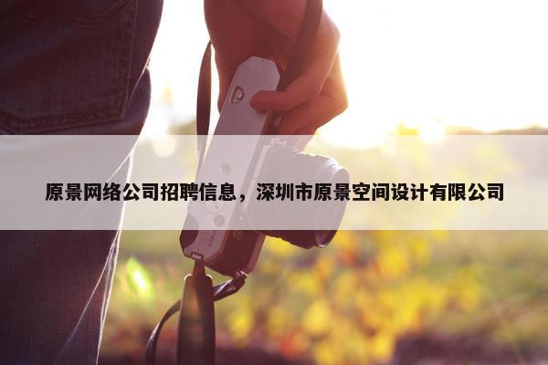 原景网络公司招聘信息，深圳市原景空间设计有限公司