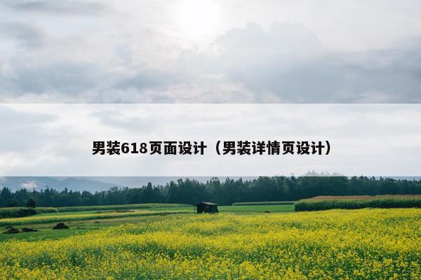 男装618页面设计（男装详情页设计）