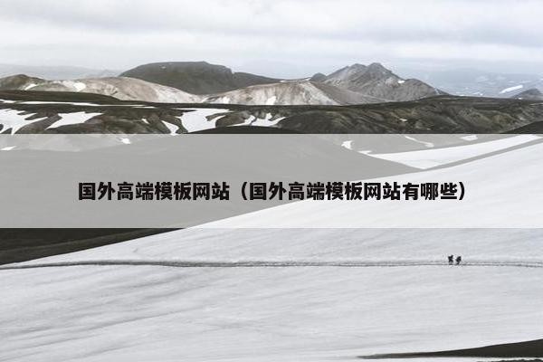 国外高端模板网站（国外高端模板网站有哪些）