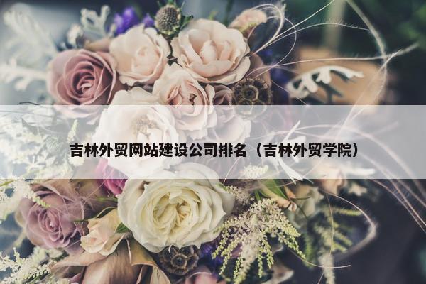 吉林外贸网站建设公司排名（吉林外贸学院）