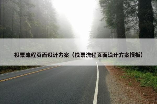 投票流程页面设计方案（投票流程页面设计方案模板）