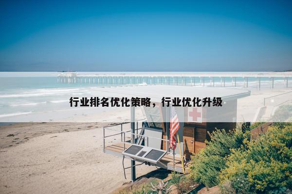 行业排名优化策略，行业优化升级