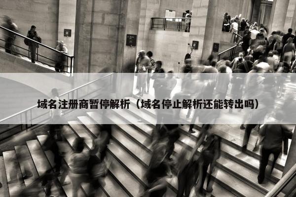 域名注册商暂停解析（域名停止解析还能转出吗）