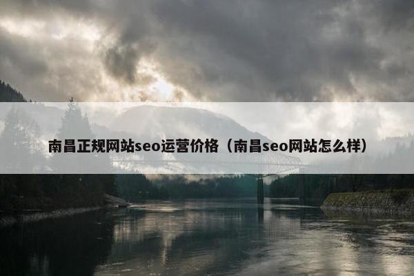 南昌正规网站seo运营价格（南昌seo网站怎么样）